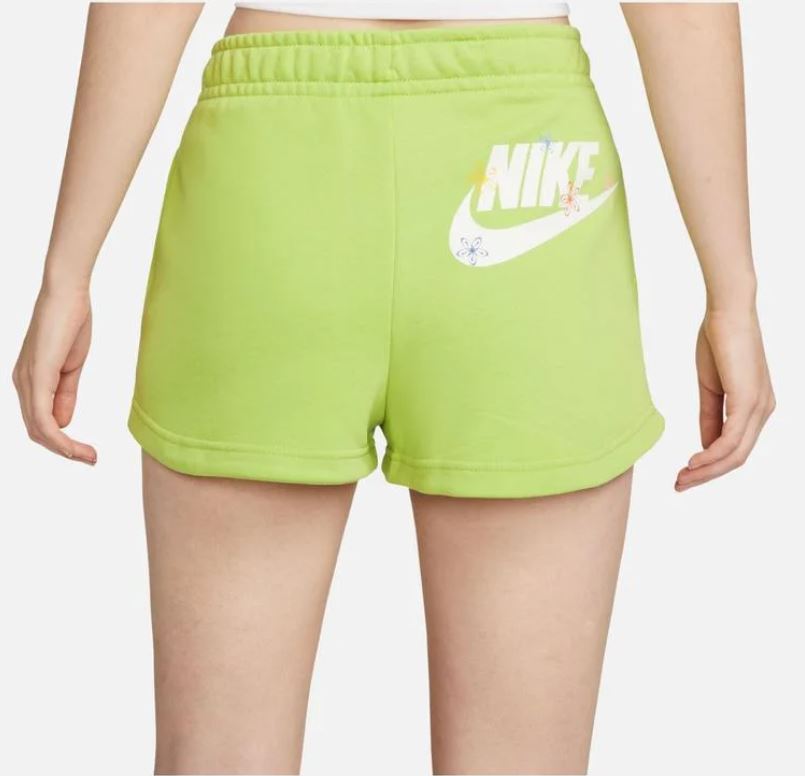 Spodenki damskie Nike SW Essentials Fleece M zielone bok