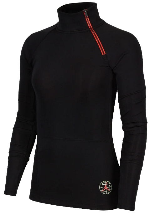 Czarna damska bluza Nike Jordan Winter Utility CW6509-010 XL przód z wysoką stójką