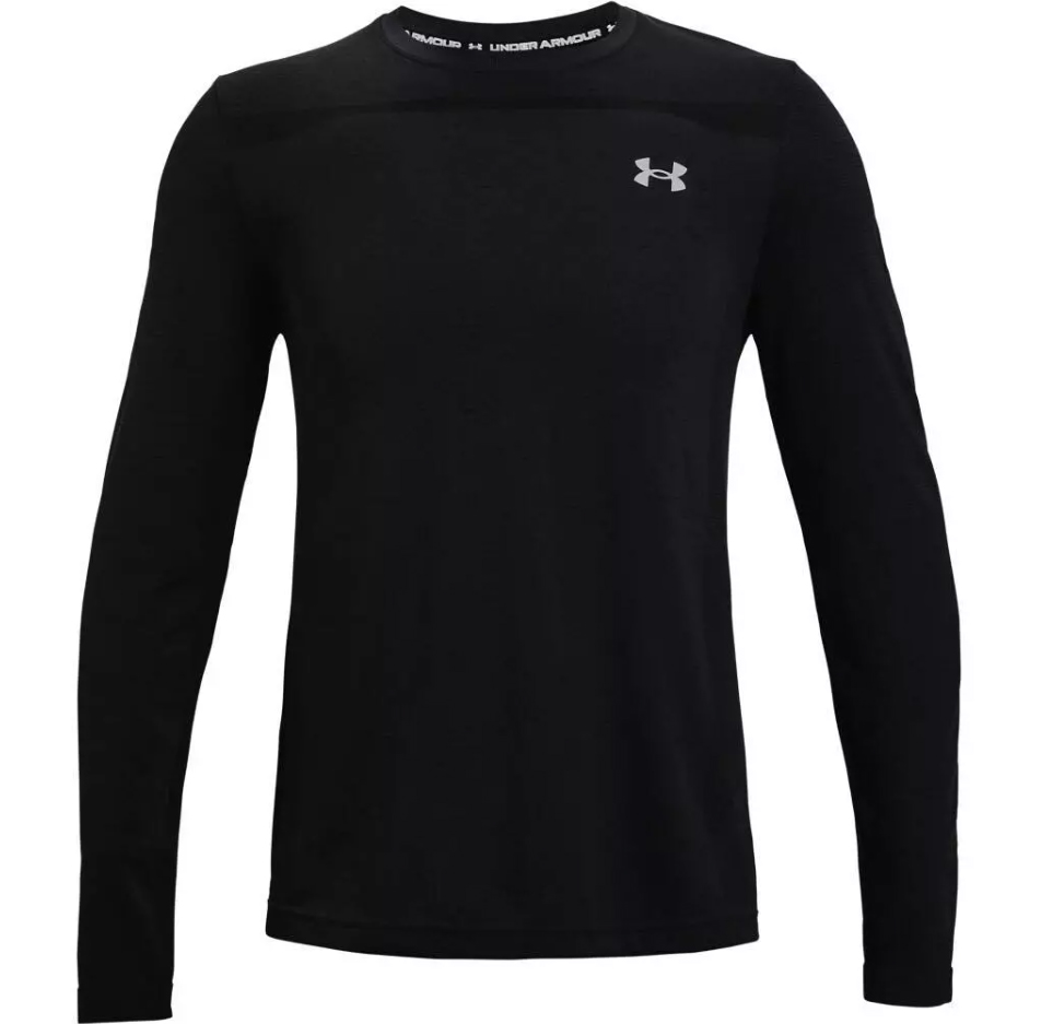 Czarna męska koszulka Under Armour HeatGear 1361136001 L detal siatki wentylacyjnej