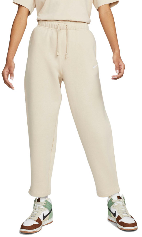 Damskie spodnie dresowe Nike Sportswear Fleece DD5636-219 beżowe przód