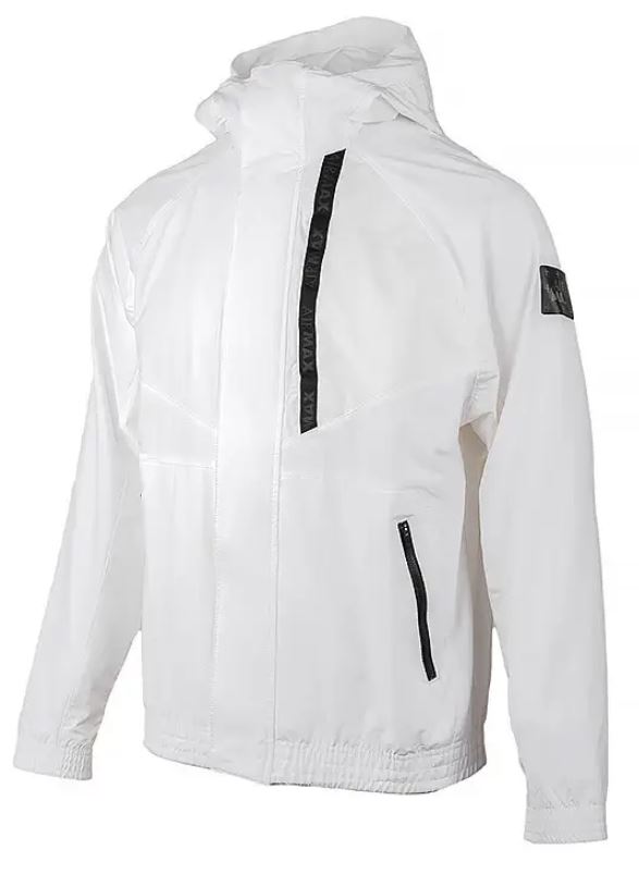 Biała kurtka męska Nike Air Max DV2337-100 L z wodoodpornymi wstawkami rip-stop