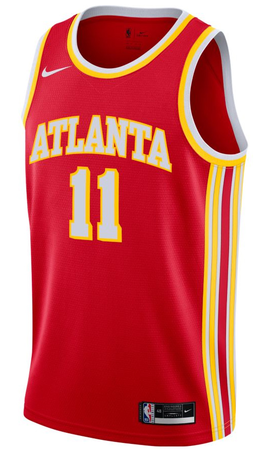 Czerwona koszulka NBA Atlanta Hawks Trae Young CN8007661 M Icon Edition