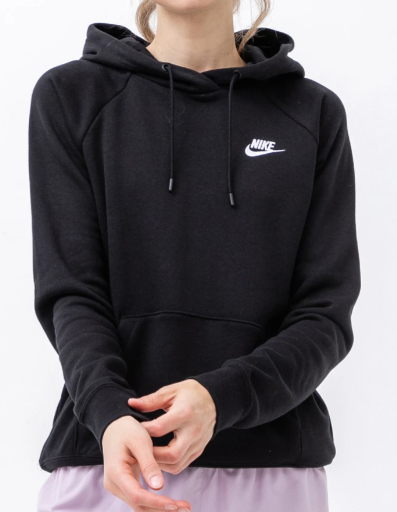 Czarna bluza damska Nike Sportswear S bok z kieszenią kangurką