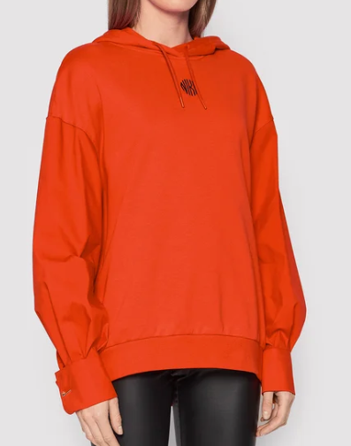 Bluza damska Nike Sportswear Icon Clash pomarańczowa XS bok