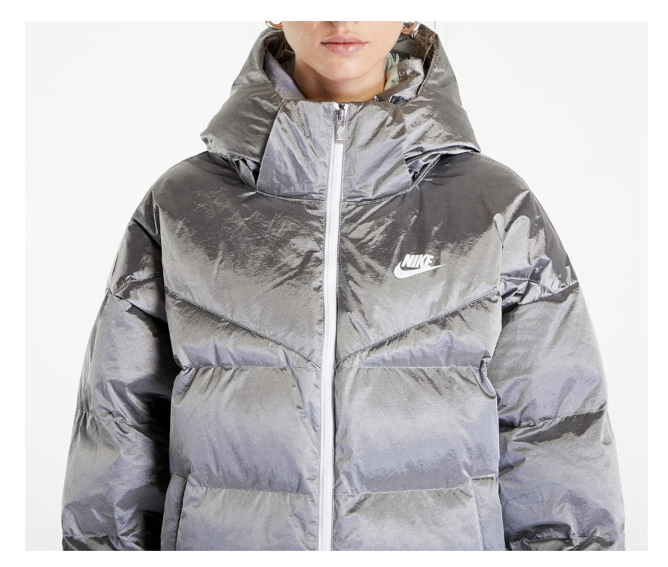 Srebrna parka damska Nike Therma-FIT Primaloft DQ6878-014 S – przód