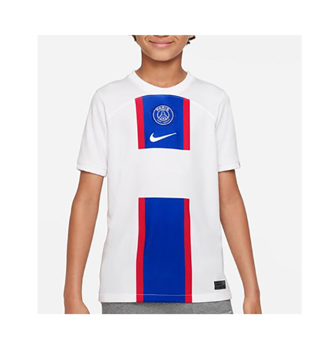 Biała koszulka dziecięca Nike PSG Stadium Third XS przód