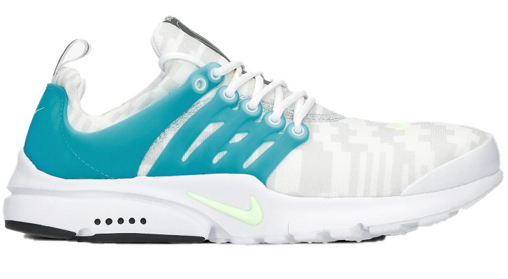 Biało-niebieskie młodzieżowe sneakersy Nike Presto GS DM3193-100 r. 38,5 bok z TPU