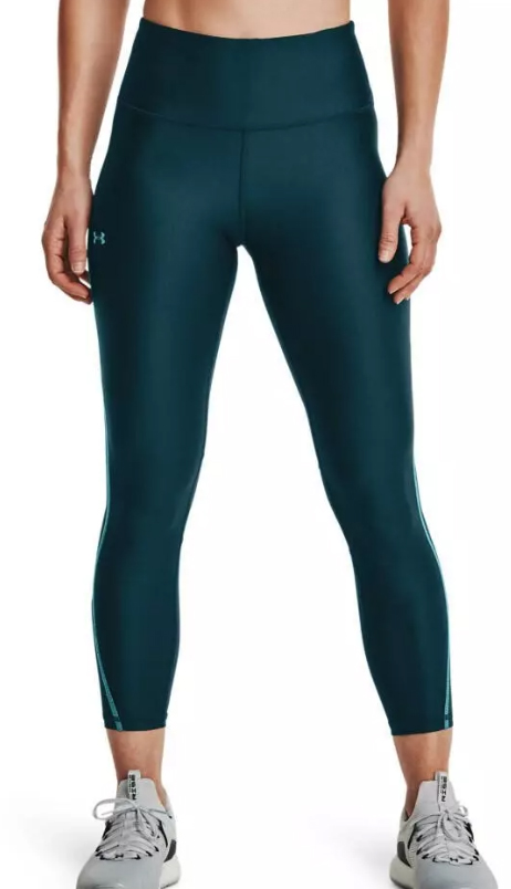 Damskie niebieskie legginsy Under Armour Coolswitch 1361017-463 SM bok z panelami wentylacyjnymi