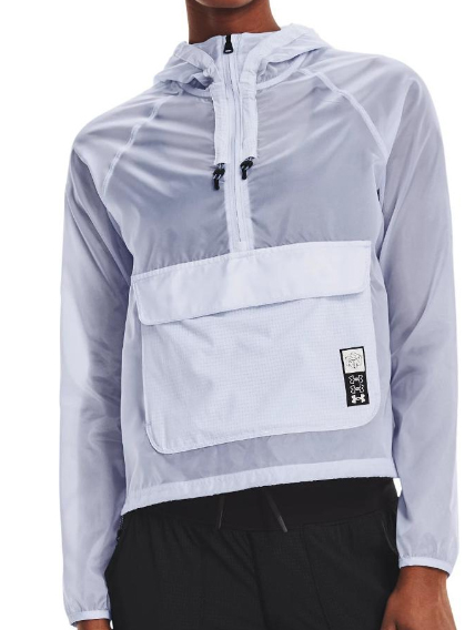 Niebieska kurtka damska Under Armour 1361368-438 SM bok z kieszenią kangurką