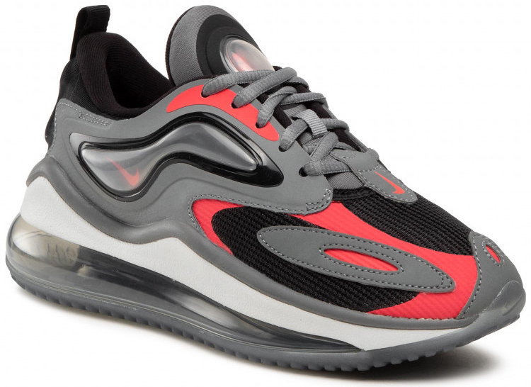 Multikolorowe (szary, czarny, biały, czerwony) młodzieżowe sneakersy Nike Air Max Zephyr GS CN8511-003 r. 39 z białą podeszwą