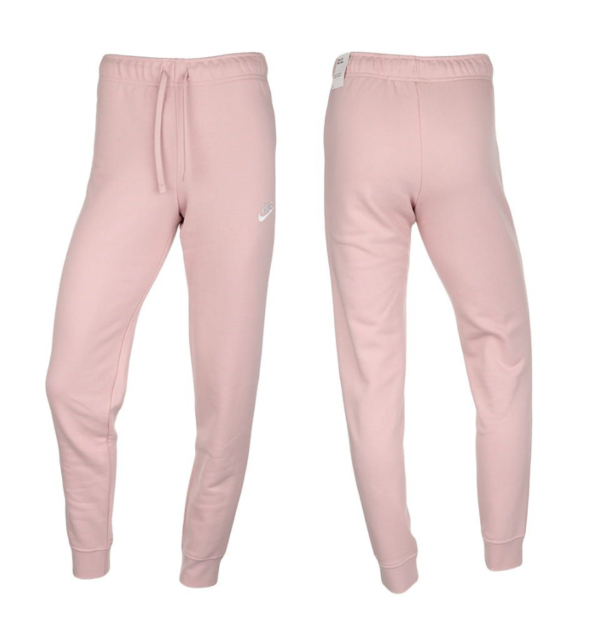 Spodnie dresowe damskie Nike Sportswear Club Fleece XS różowe bok