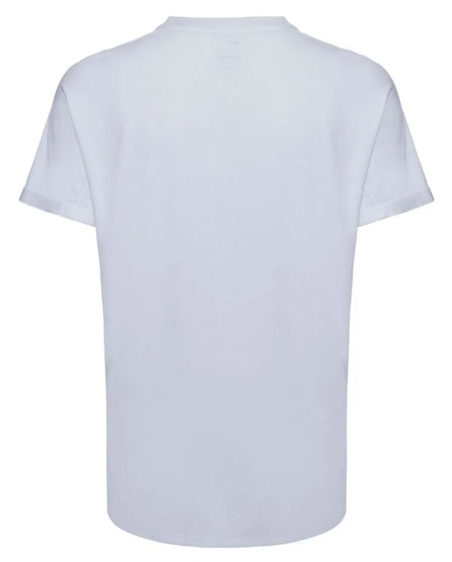 Biała męska koszulka polo Nike Dri-FIT DA4323-100 XS detal zamka i logo