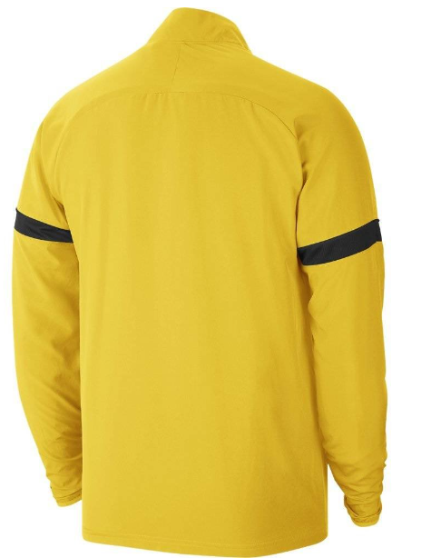 Żółta bluza juniorska Nike Academy 21 CW6121-719 S z zamkiem błyskawicznym
