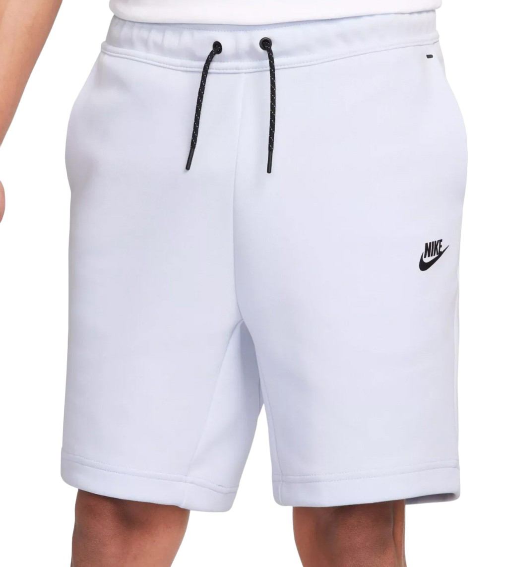 Jasnoniebieskie męskie spodenki Nike Sportswear Tech Fleece CU4503-085 3XL przód z kieszenią na zamek