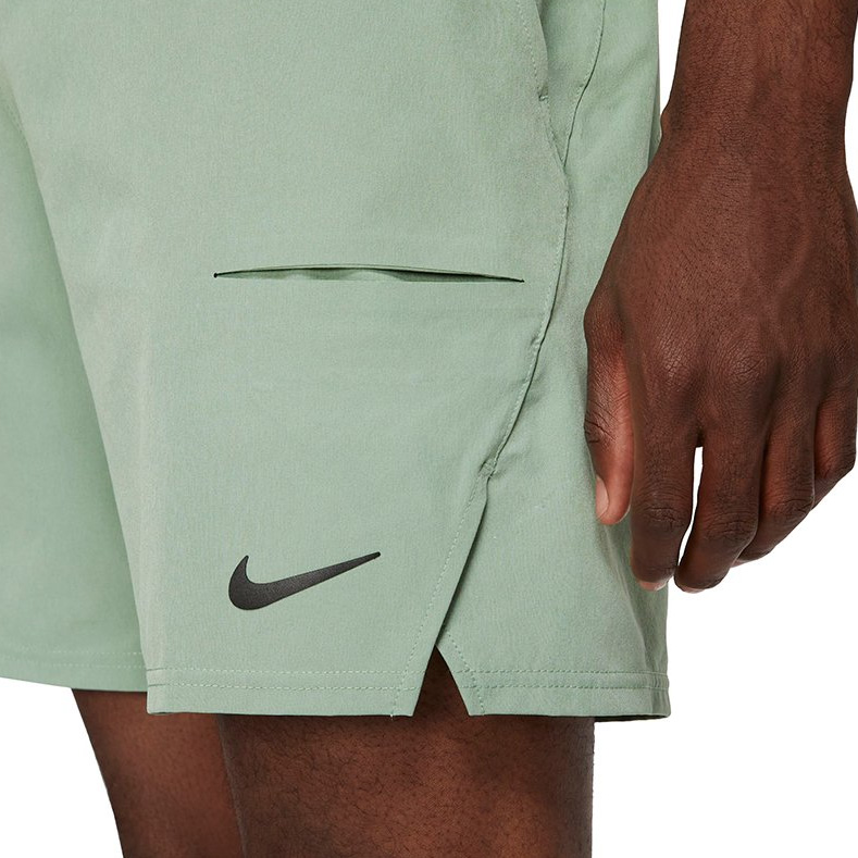 Zielone spodenki tenisowe Nike Court Flex Advantage S przód
