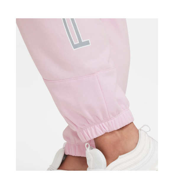 Spodnie dresowe damskie Nike Air Joggers różowe 1X przód