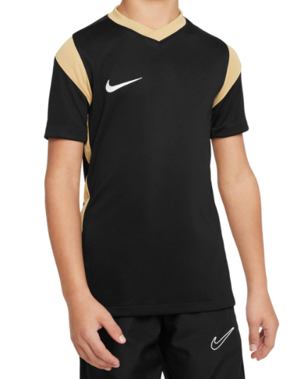 Czarna koszulka dziecięca Nike Dri-FIT Park Derby III CW3833010 XS 122-128 cm przód z logo Nike
