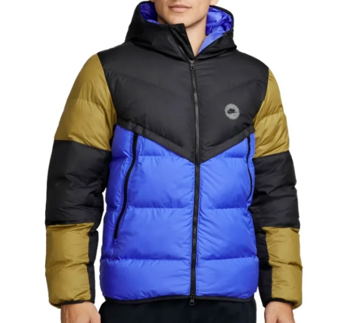 Niebieska męska kurtka Nike Storm-FIT Windrunner Primaloft DX2040-013 S przód z zamkiem na całej długości