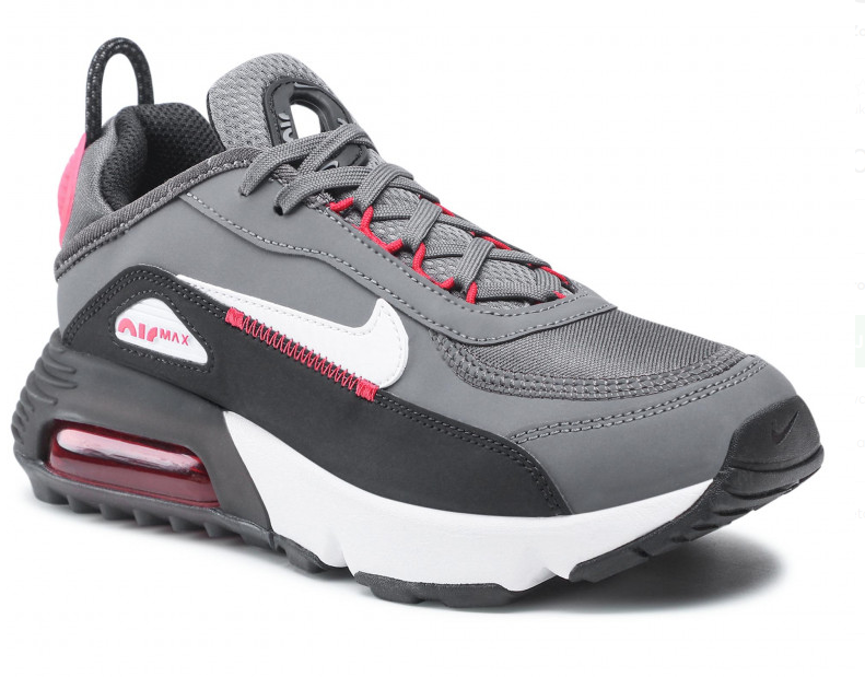 Szare młodzieżowe sneakersy Nike Air Max 2090 DH9738001 r. 39 z czerwonymi i czarnymi elementami