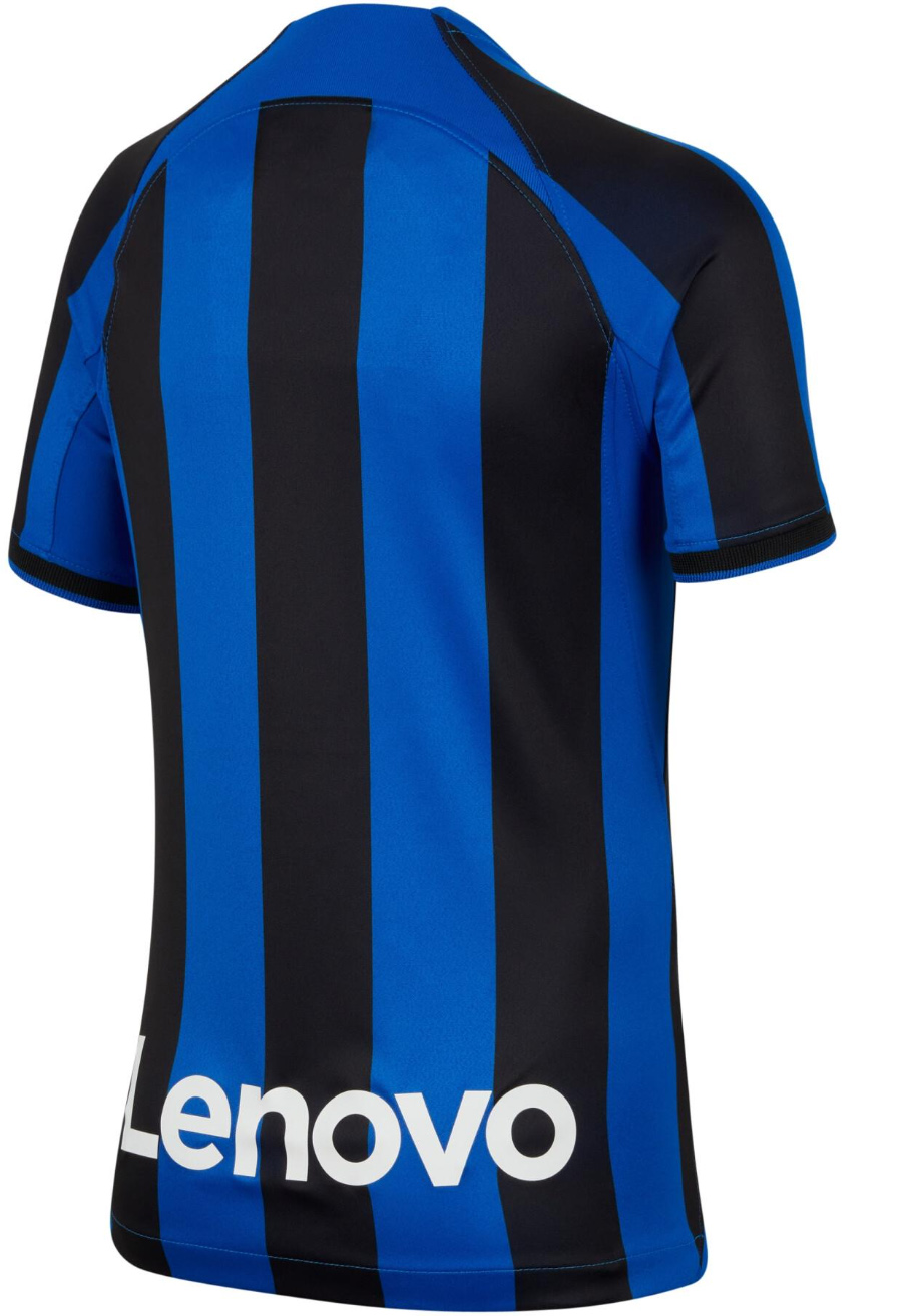 Niebiesko-czarna koszulka dziecięca Nike Inter Home M bok