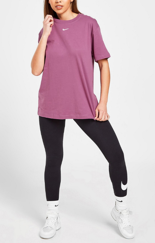 Koszulka damska Nike Oversize Tee Loose Fit fioletowa S przód