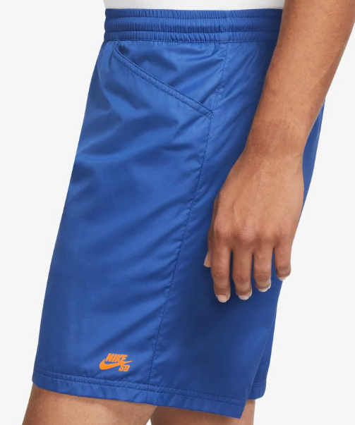 Niebieskie męskie spodenki Nike SB Chino DH2892480 L detal kieszeni i szwów