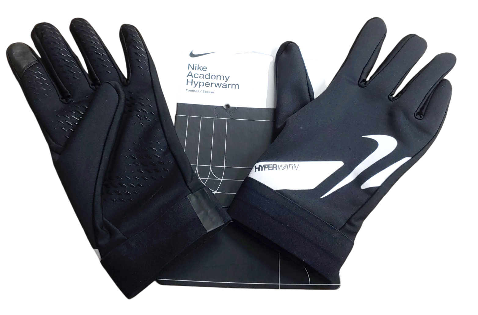 Czarne rękawiczki Nike Academy Hyperwarm CU1589-010 rozmiar S z technologią HyperWarm