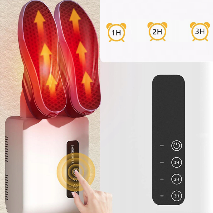 SUSZARKA DO BUTÓW RĘKAWICZEK ELEKTRYCZNA NAŚCIENNA TIMER BIAŁA 140W