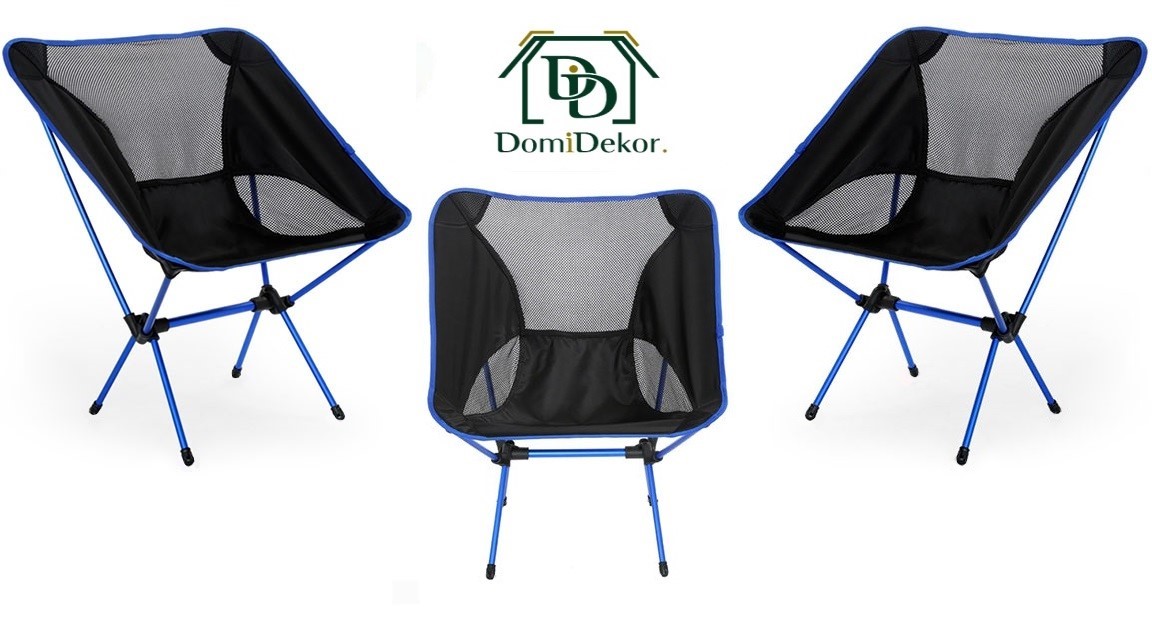 KRZESŁO TURYSTYCZNE SKŁADANE WĘDKARSKIE KEMPINGOWE NIEBIESKIE 2 SZTUKI