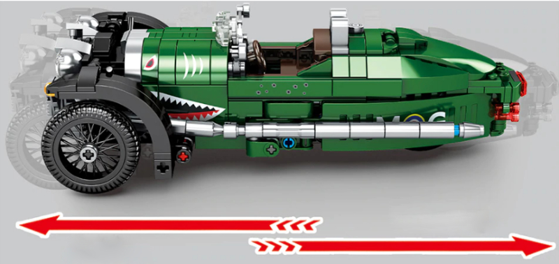 KLOCKI SAMOCHÓD TRÓJKOŁOWY 3 WHEELER MORGAN 487 SY 8151