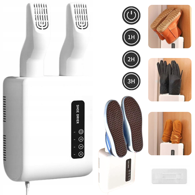 SUSZARKA DO BUTÓW RĘKAWICZEK ELEKTRYCZNA NAŚCIENNA TIMER BIAŁA 140W