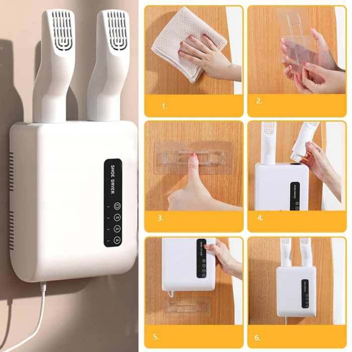 SUSZARKA DO BUTÓW RĘKAWICZEK ELEKTRYCZNA NAŚCIENNA TIMER BIAŁA 140W