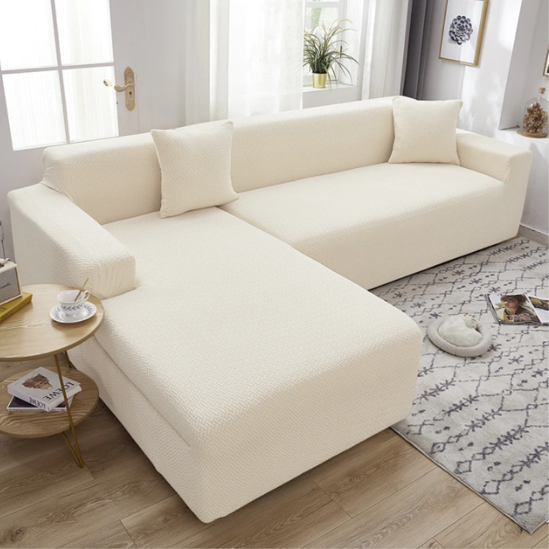 POKROWIEC NA KANAPĘ SOFĘ NAROŻNIK ELASTYCZNY ŻAKARD JODEŁKA 235-300