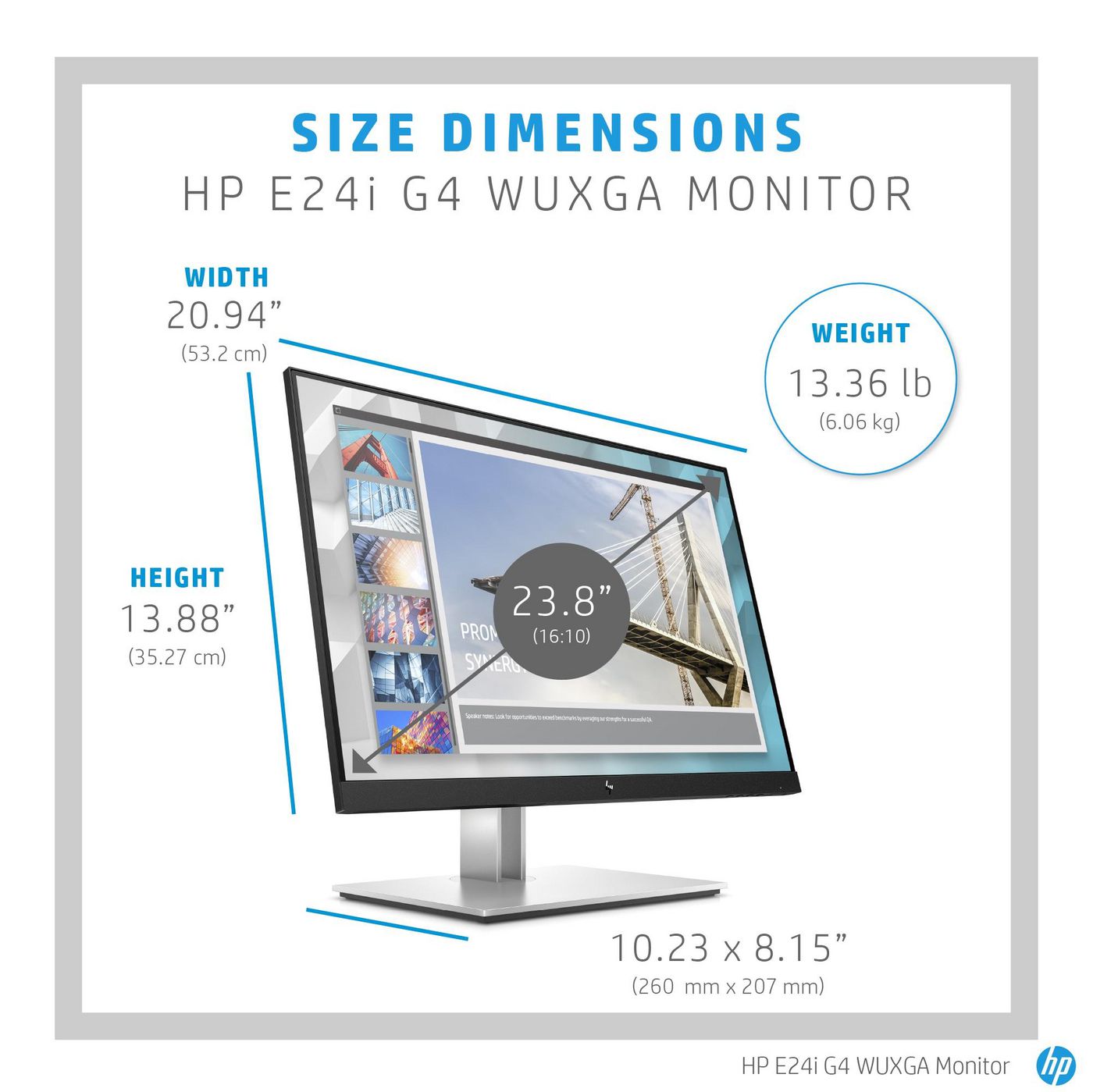 HP E24i G4 24" IPS WUXGA, 9VJ40AA#ABB
