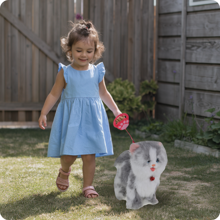 KOTEK INTERAKTYWNY NA SMYCZY MIAUCZY CHODZI GRA DLA DZIECKA NA PREZENT