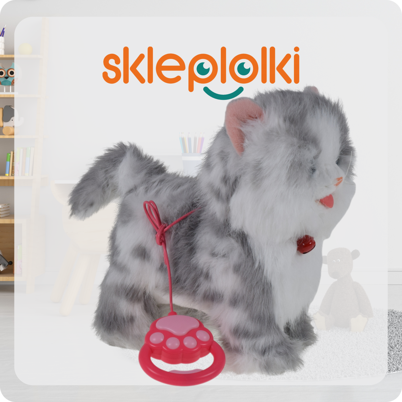 KOTEK INTERAKTYWNY NA SMYCZY MIAUCZY CHODZI GRA DLA DZIECKA NA PREZENT