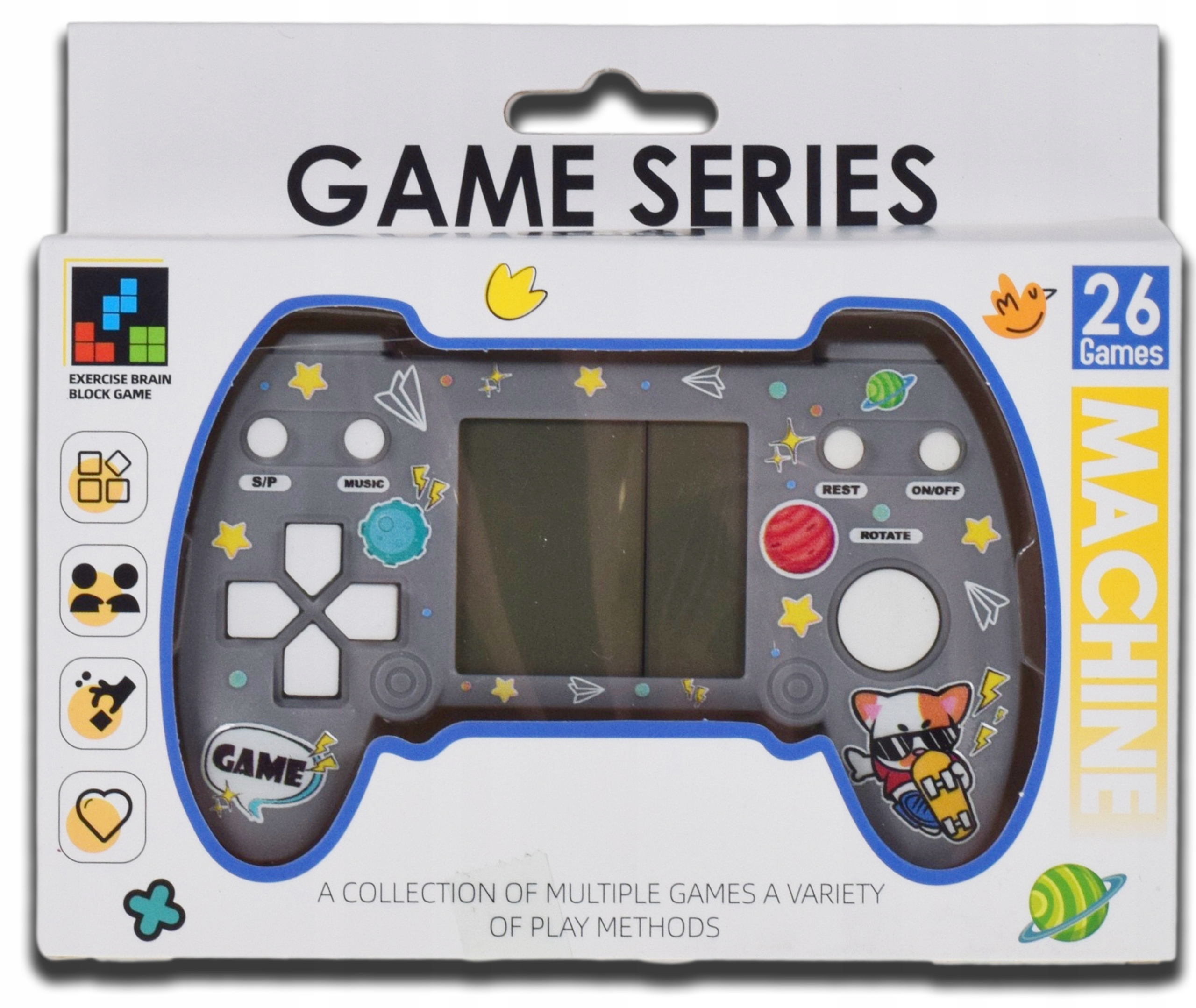 ELEKTRONICZNA RETRO GRA PRZENOŚNA MINI KONSOLA NA BATERIE TETRIS DLA DZIECI