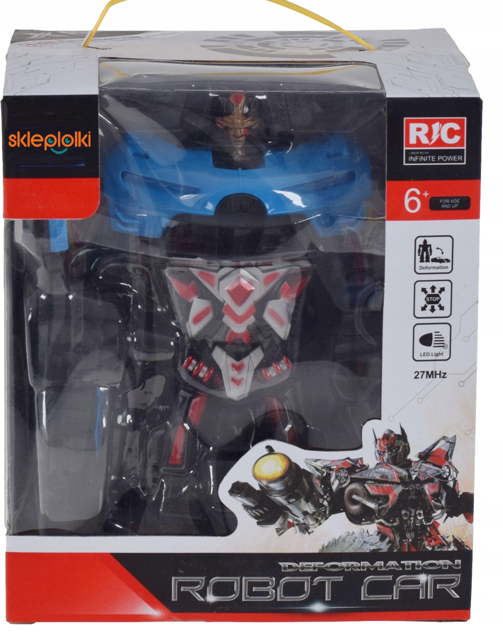 AUTO ROBOT AUTOBOT RC PILOT JEŹDZI ŚWIECI DŹWIĘK 2W1 ZABAWKA SAMOCHÓD