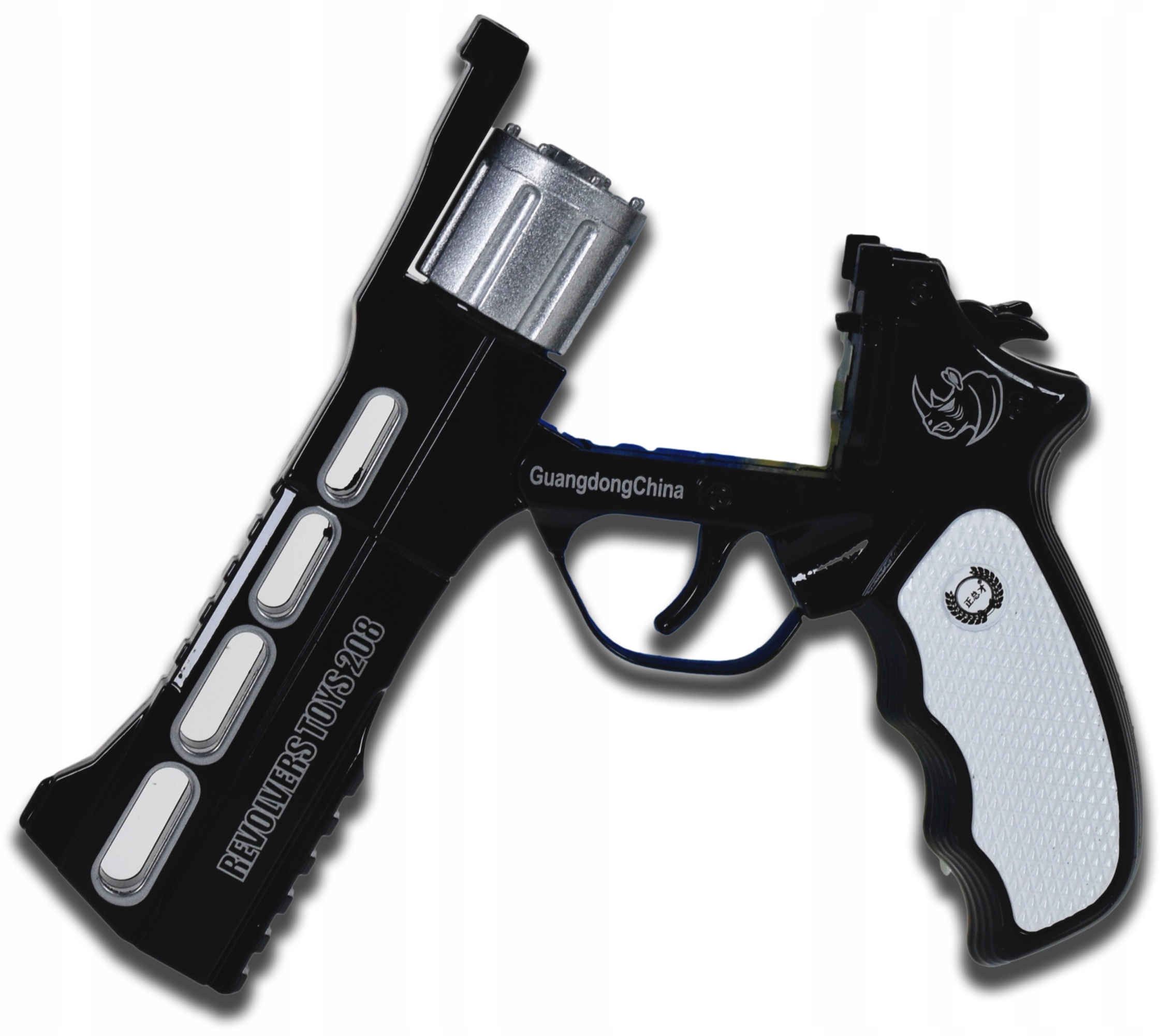 PISTOLET NA SPŁONKĘ KAPISZONY GRATIS 10x720szt METALOWY REWOLWER DLA DZIECI