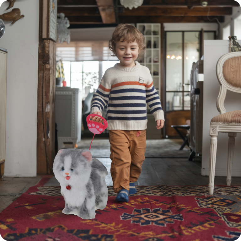 KOTEK INTERAKTYWNY NA SMYCZY MIAUCZY CHODZI GRA DLA DZIECKA NA PREZENT