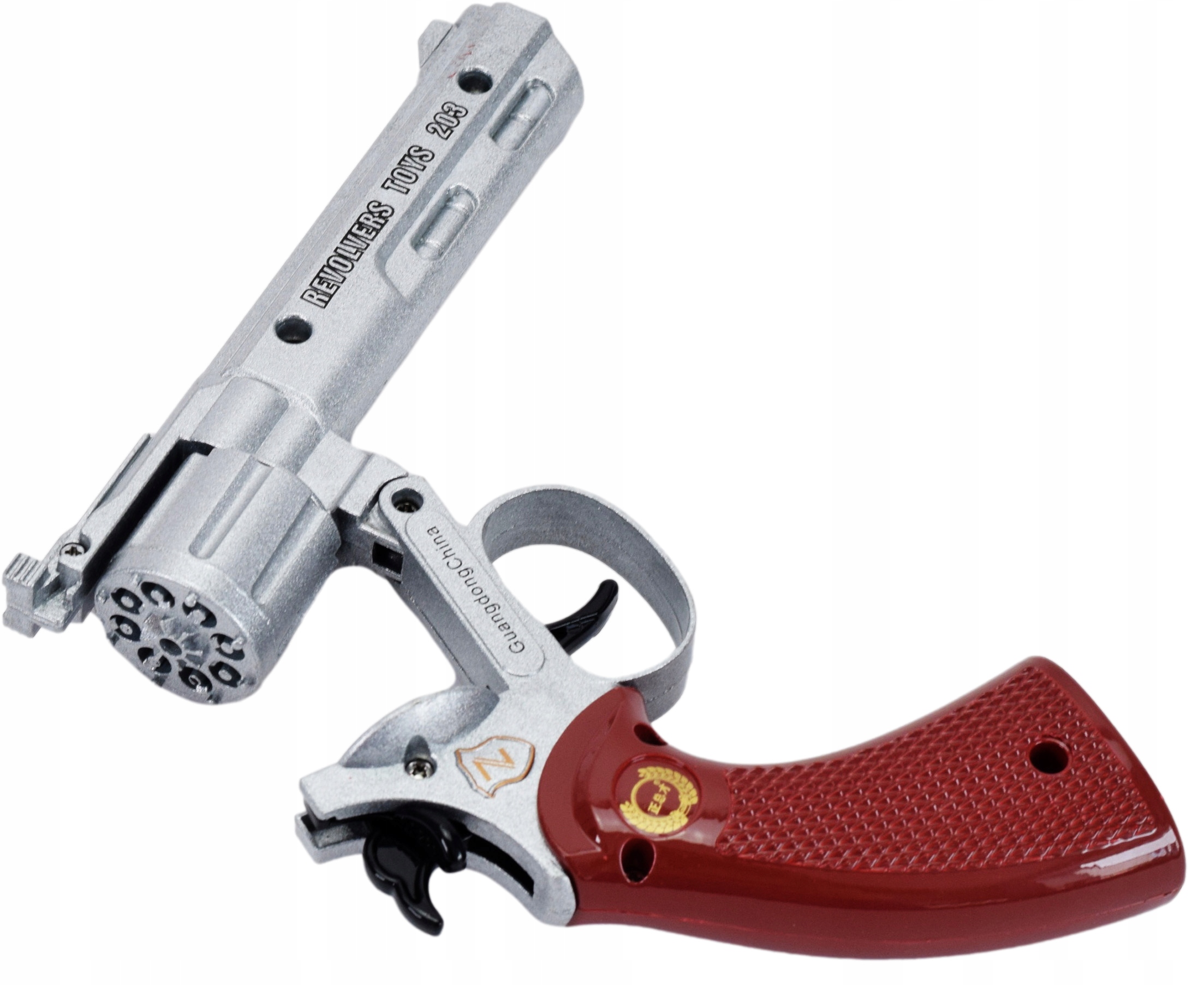 PISTOLET NA SPŁONKĘ KAPISZONY GRATIS 10x720szt METALOWY REWOLWER DLA DZIECI