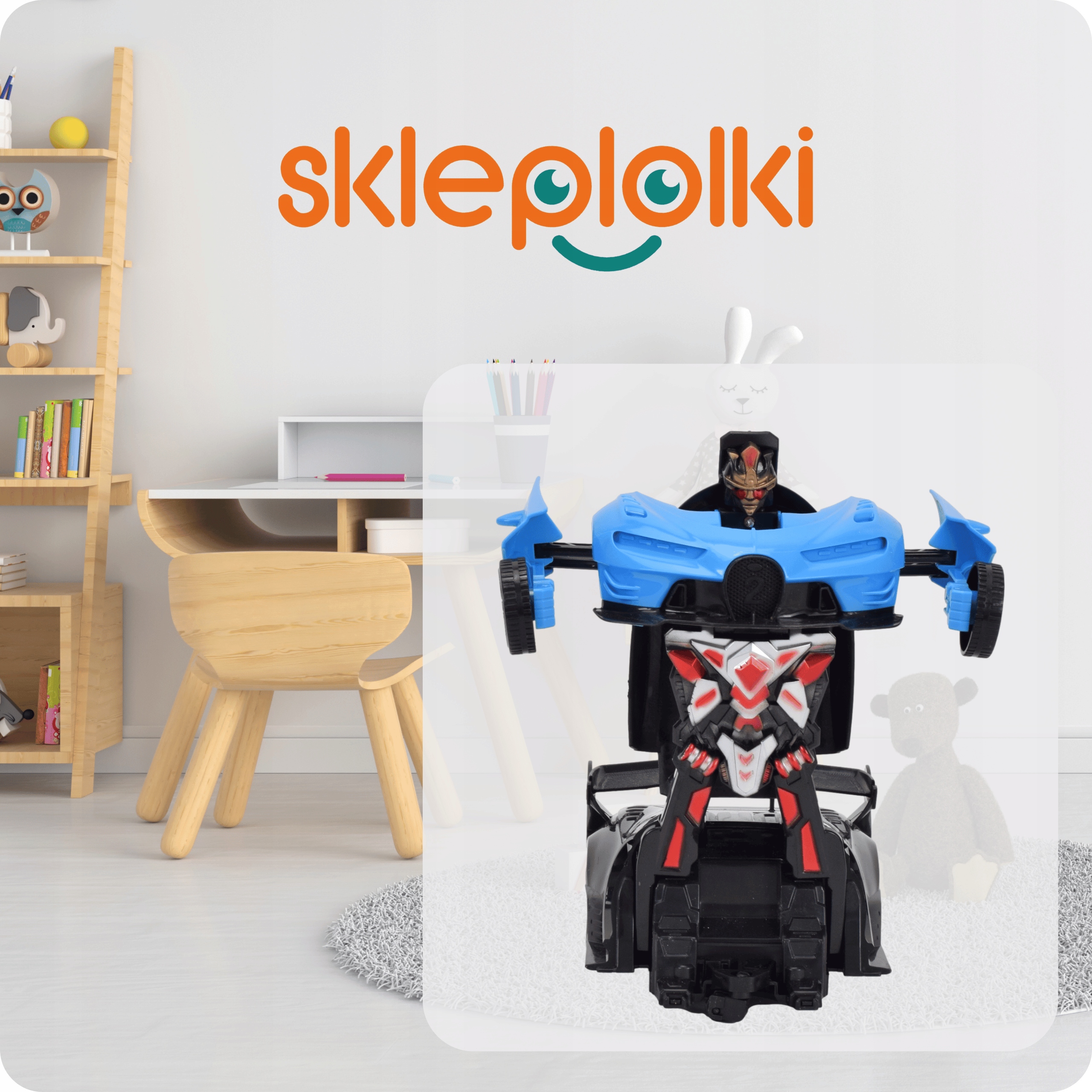 AUTO ROBOT ZDALNY SAMOCHÓD TRANSFORMACJA NA PILOT 2W1 +AKUMULATOR