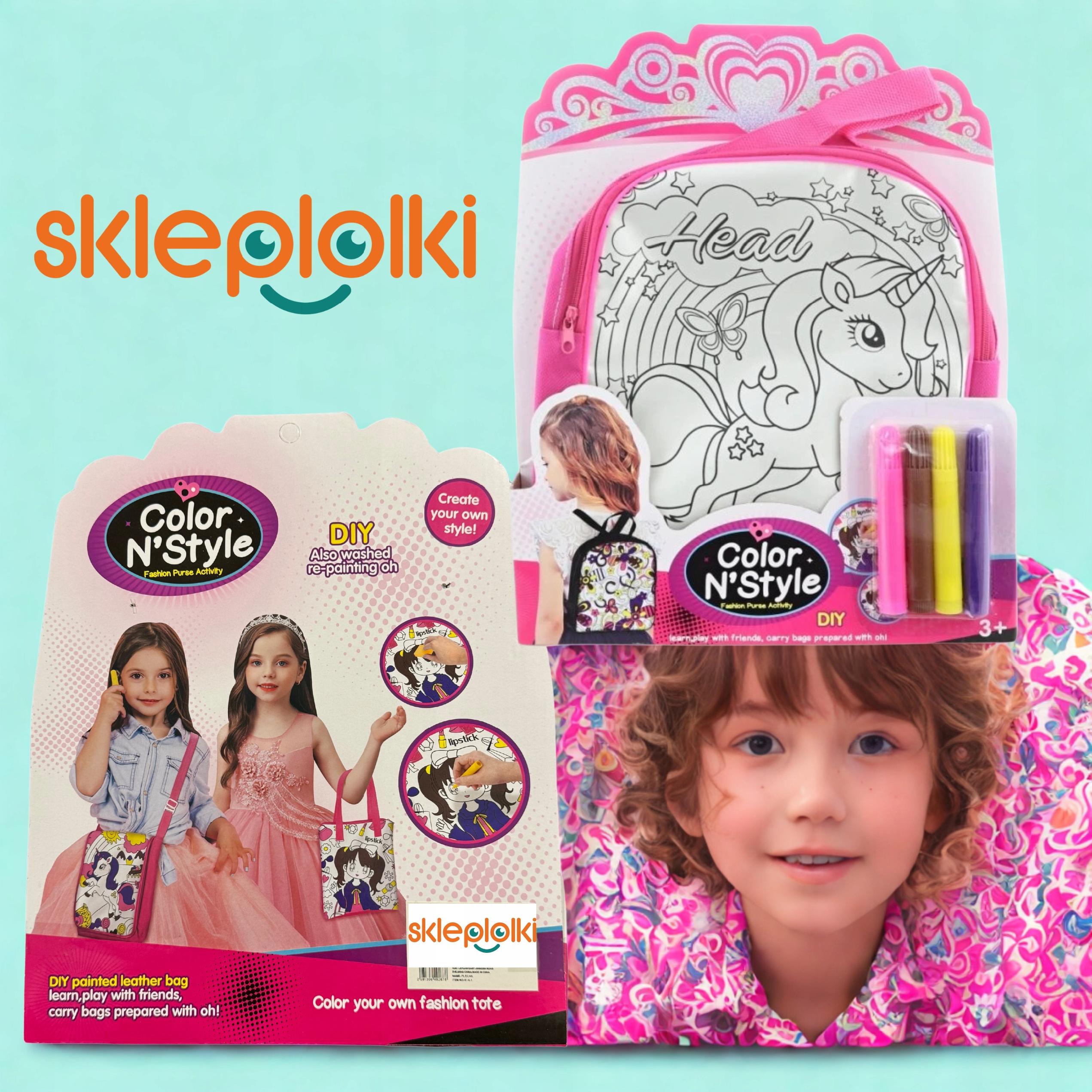 PLECAK DLA DZIECI KREATYWNY DO PRZEDSZKOLA ZABAWY KOLOROWANIA GRATIS PISAKI