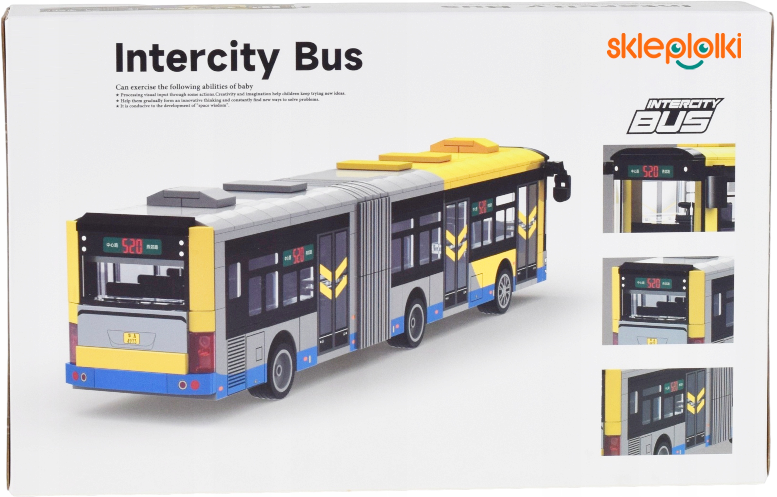 KLOCKI KONSTRUKCYJNE CIĘŻARÓWKA AUTOBUS BUS PRZEGUBOWY MODEL DLA DZIECI