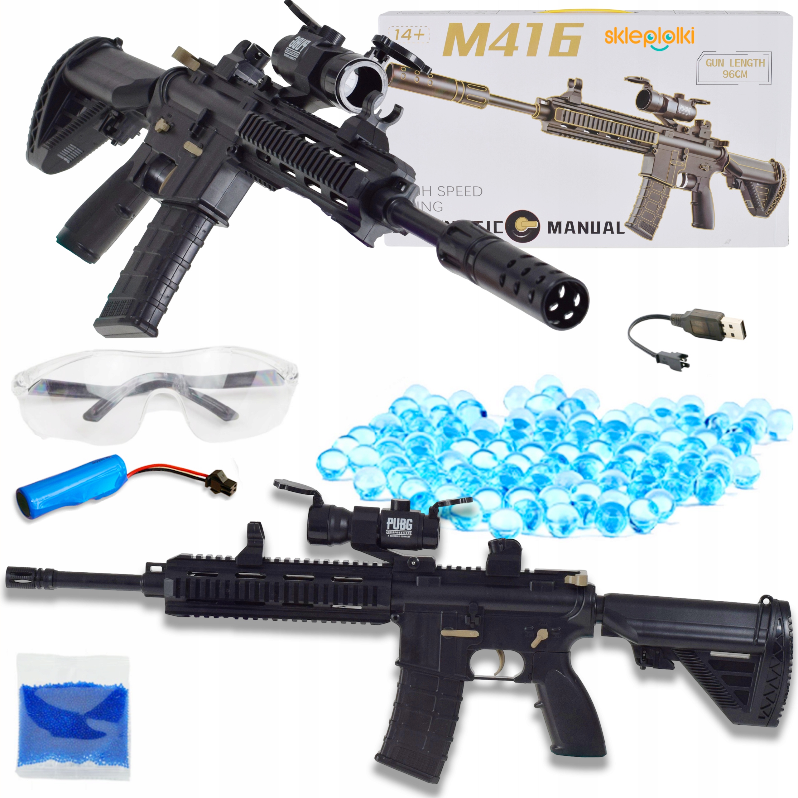 DUŻY KARABIN AUTOMAT 2W1 IMPONUJĄCY DESIGN REALISTYCZNY CELNY TRAFNY ZESTAW