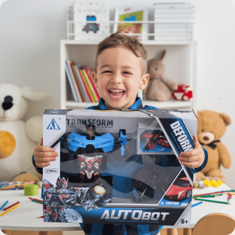 Auto Transformer Zdalnie Sterowane Robot Samochód  2w1 Na Pilot Akumulator