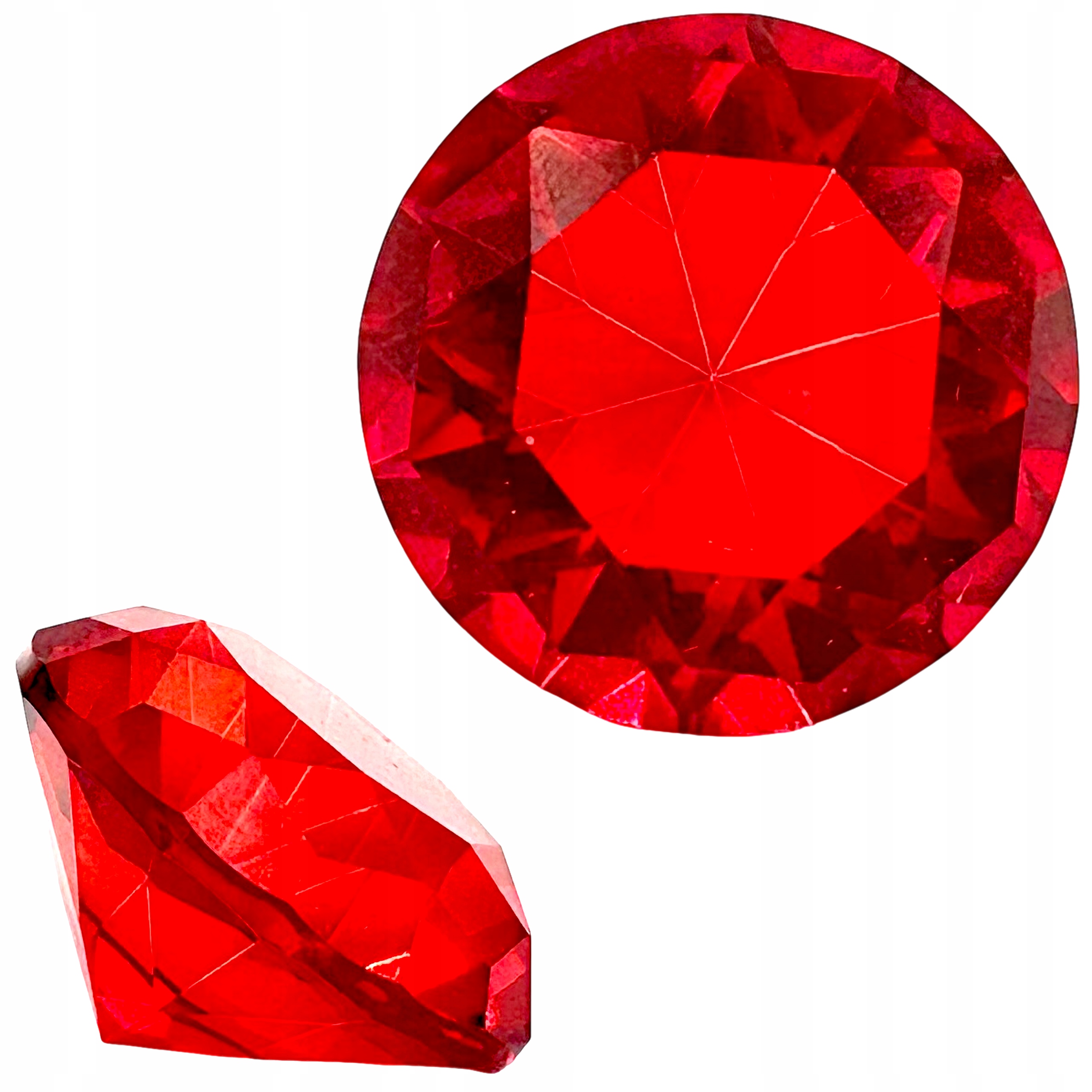 Kryształki dekoracyjne szklane zestaw 12szt średnica 5cm różnokolorowe