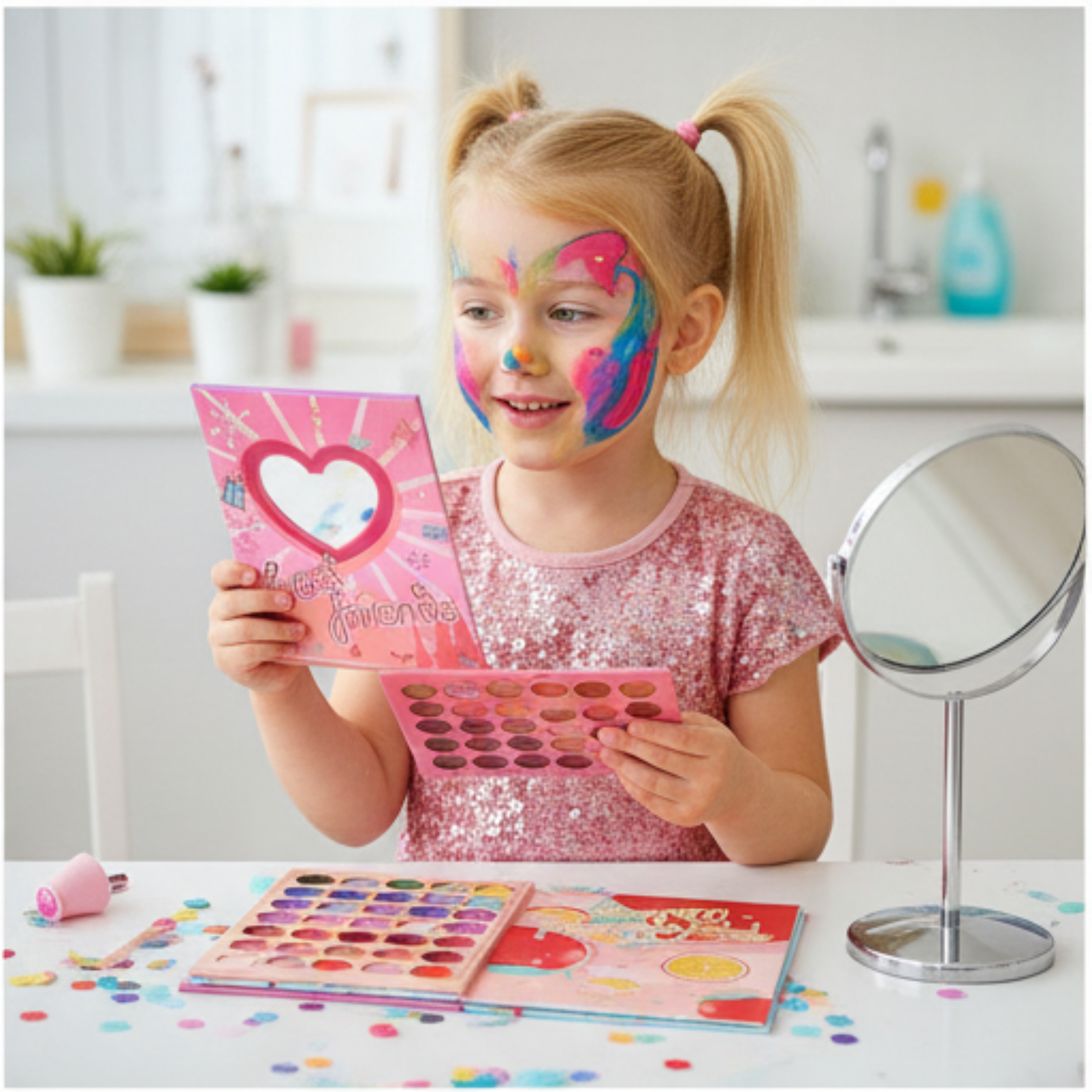 Zestaw kosmetyków dla dzieci 82kolory Paletka do makijażu małej księżniczki