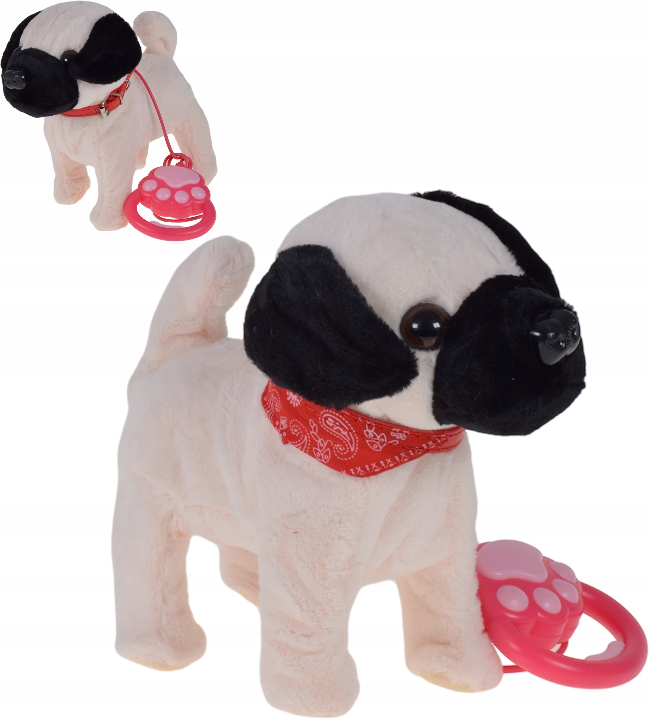 INTERAKTYWNY PIESEK ZE SMYCZĄ CHODZI SZCZEKA ZABAWKI DLA DZIECI PLUSZAK