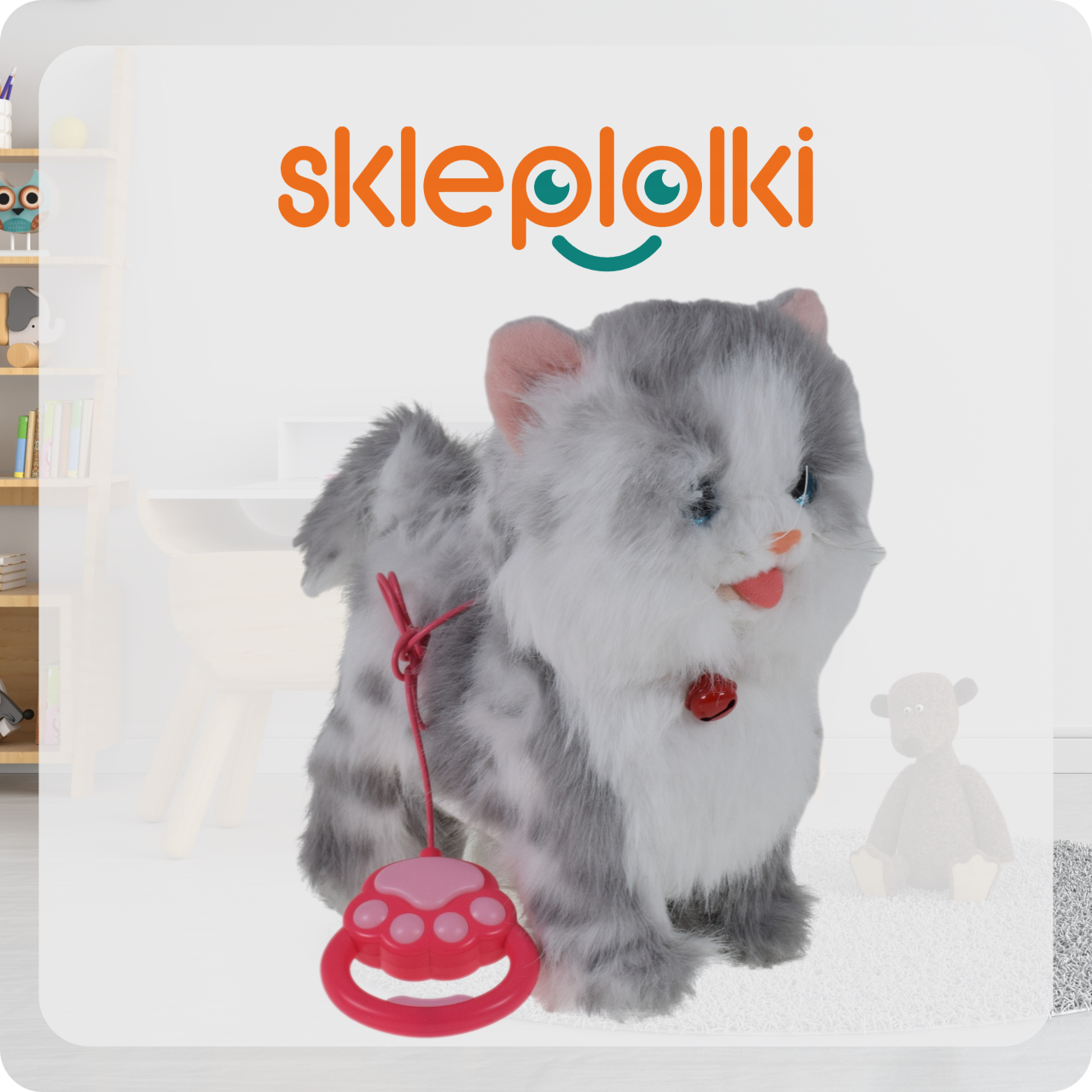 KOTEK INTERAKTYWNY NA SMYCZY MIAUCZY CHODZI GRA DLA DZIECKA NA PREZENT